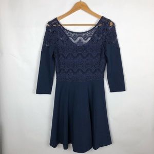 lilly pulitzer navy lace dress